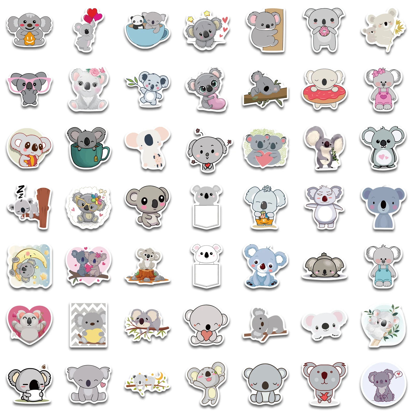 100PCS Cartoon Koala Stickers For Girls Laptop Guitar bagagli Skateboard Bike Car impermeabile Cool Sticker decalcomania giocattoli per bambini