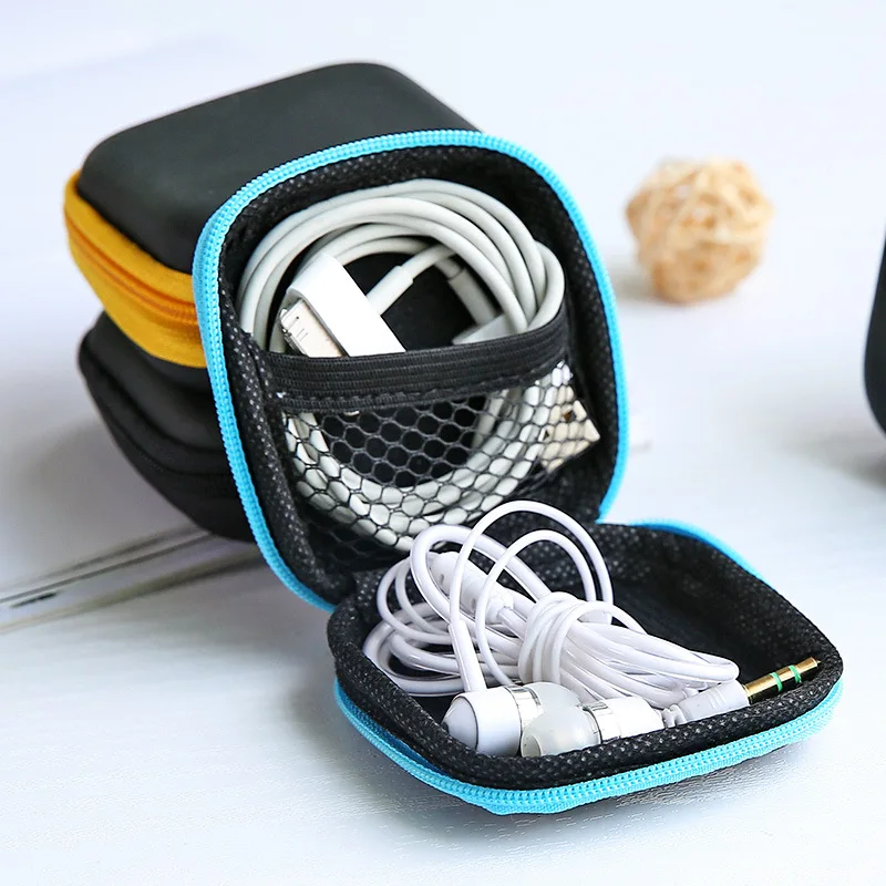 luluhut hard storage box case for earphones headphone carry storage bag for ear buds usb cable organizer SD card small box