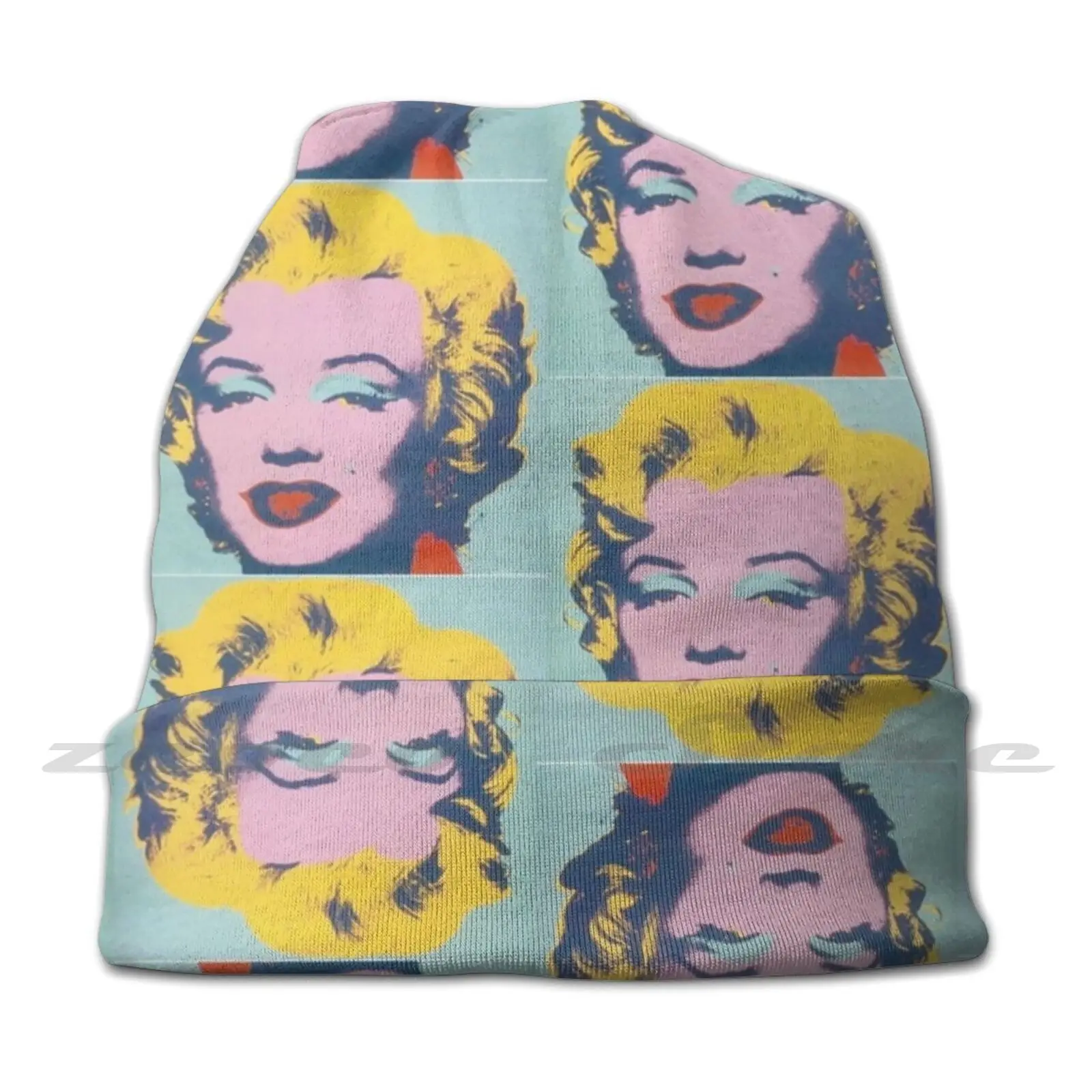 Marilyn By Warhol Knit Hat Elastic Soft Personalized Pattern Present Cap Marilyn Monroe Marilynmonroe Marilyn Monroe Warhol