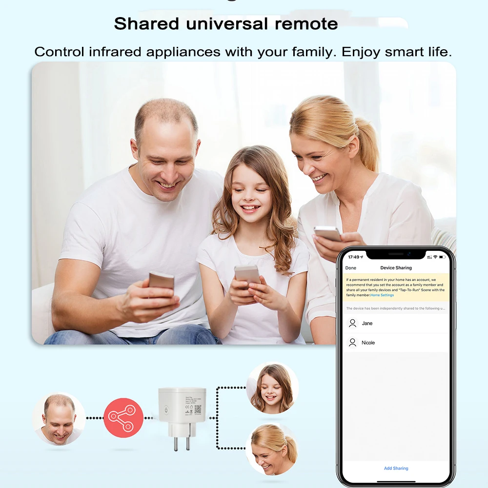 16A الاتحاد الأوروبي الذكية واي فاي قابس الطاقة مع مراقبة الطاقة المنزل الذكي اللاسلكية واي فاي المقبس يعمل مع أليكسا جوجل الرئيسية تويا/Smartlife App