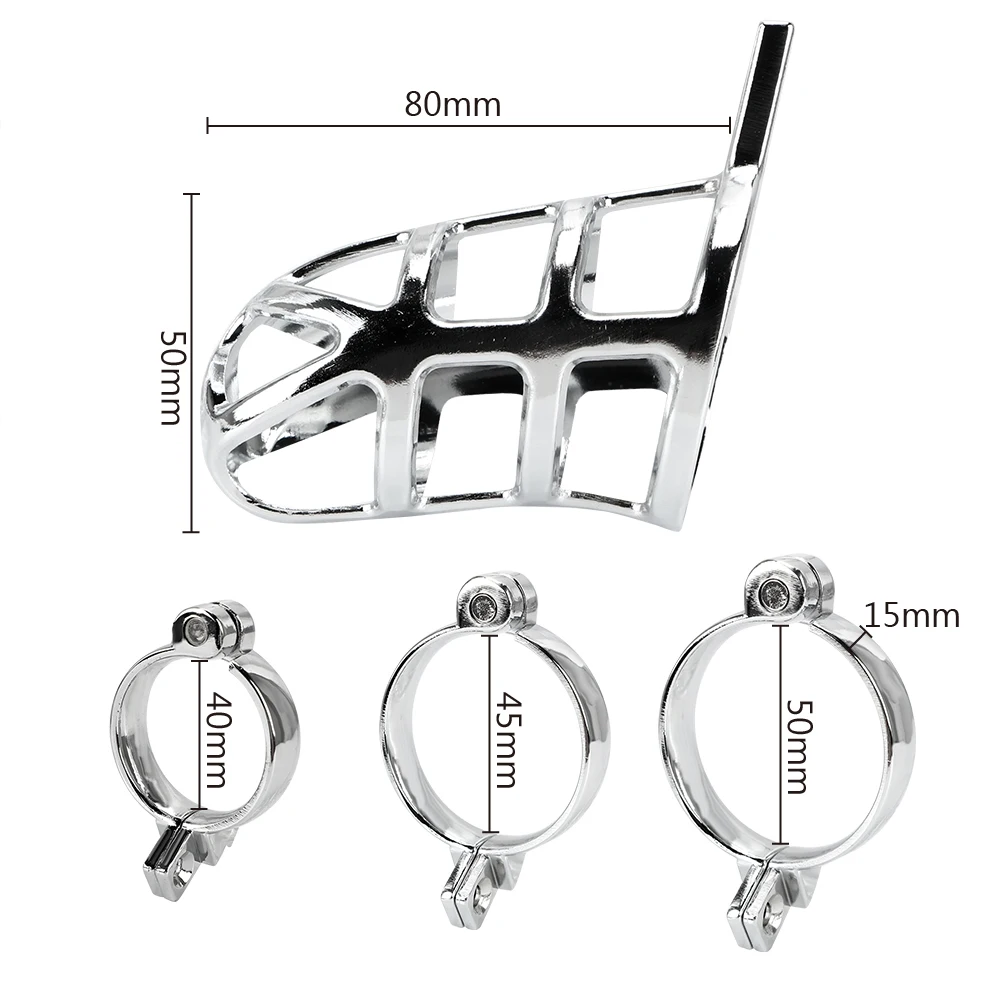 Stainless Steel Chastity Cage Penis Rings For Men Cock Stretcher Lock Harness Bondage Set Sex Toys Adult Games Erotic Goods Shop