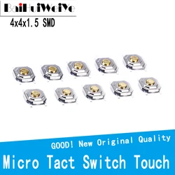 Botão interruptor tático smd 100 de toque 4*4*1.5mm 4x4x1.5mm, microinterruptor momentâneo