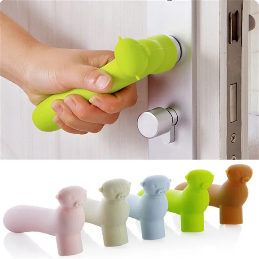 Silicone Anti-Collision Door Handle Gloves for Kids, Door Knob Covers, Protective Pad, Child Security Handle Sleeve, 1Pc