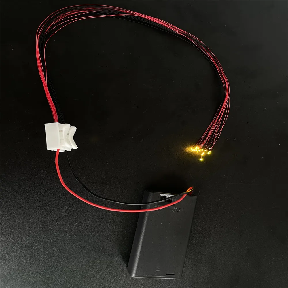 20 stücke 0402 3 v Led-Licht Mit Schalter SMD Blinkende Modell Zug HO N OO Skala Vorgelötet micro Litz Wired LED Für Diy Modell – Detail 8