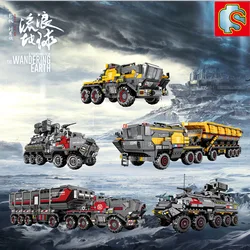 Sembo Building Block Model the Wandering Earth Cargo Truck Transport Truck Personnel Carrier Educational Bricks Toy