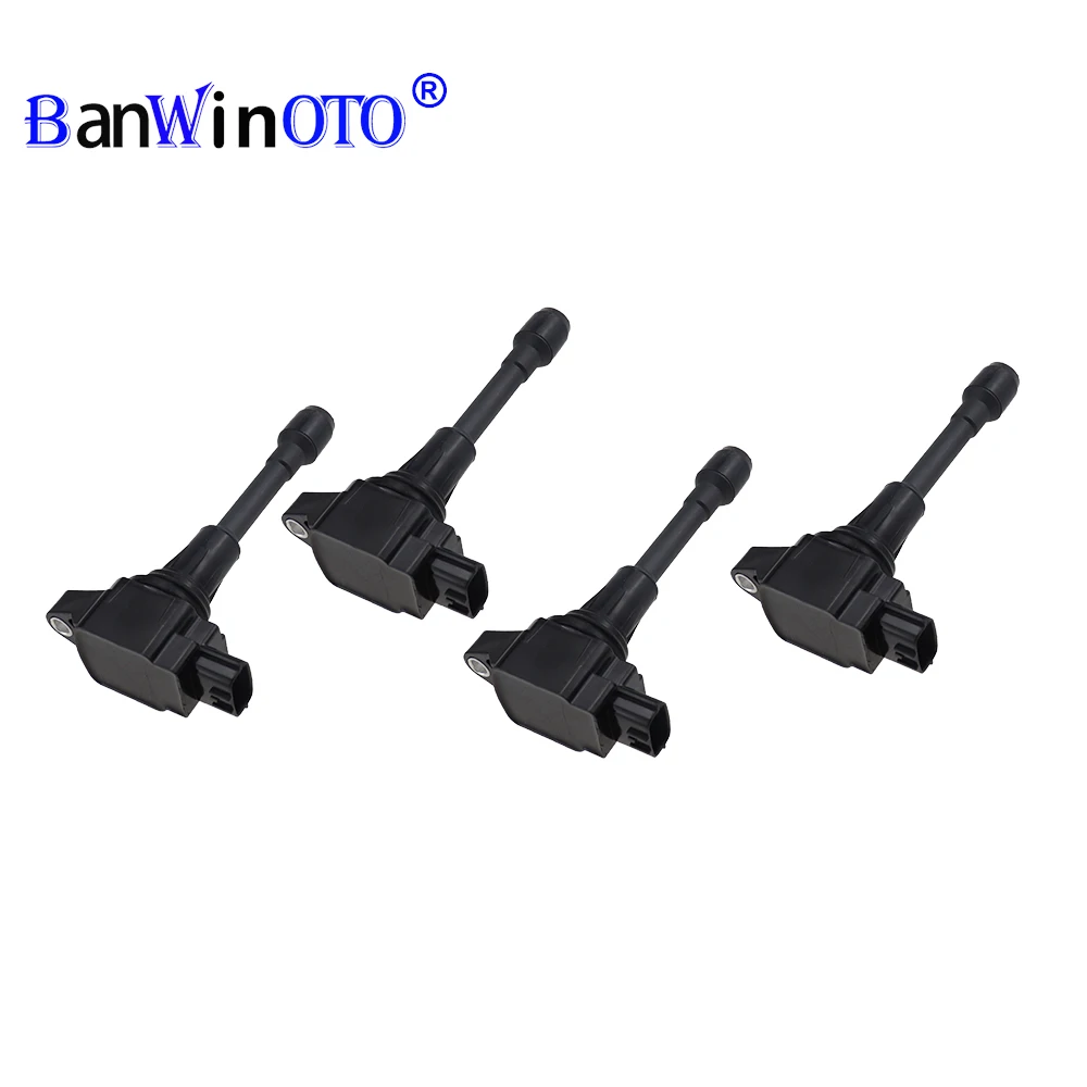 22448JA00C 4Pcs Car Ignition Coil Fit For Nissan TIIDA Cube Altima Rogue Juke Murano Sentra Versa X-Trail Micra Qashqai Infiniti