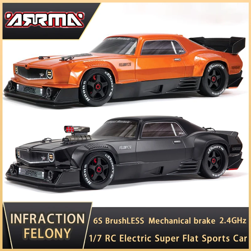 ARRMA ARA7617V2 FELONY ARA7615V2 INFRACTION FELONY 6S Brushless 1/7 RC Electric Remote Control Model Car High-speed Flat Racing