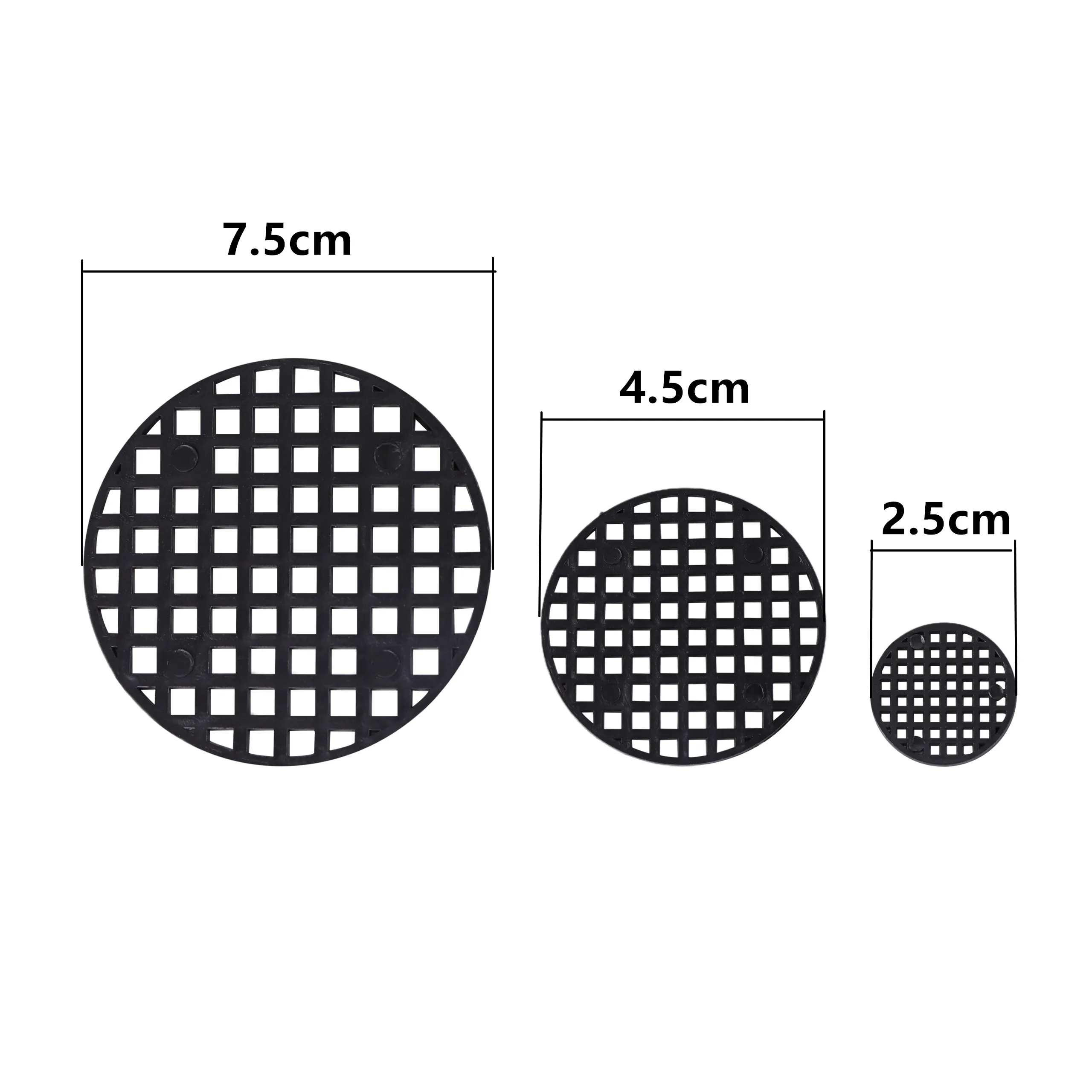 10Pcs 7.5/4.5/2.5cm Diameter Round  Flower Plant Pot Hole Mesh Bottom Pad For Bonsai Pot Grid Mat Drainage Netting Hole Screen