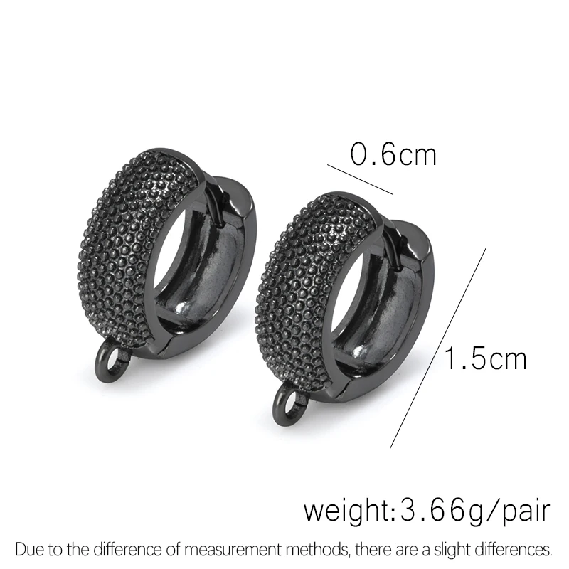 15mm Earring Making Supplies 22K Gold Plated Hoop Earrings Hooks Clasps Accessories for Woman Handmade DIY Jewellery Wholesale