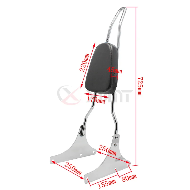 Oparcie motocyklowe Sissy Bar dla Harley Heritage Softail FLSTC FLSTS Springer Softail FXSTS Fat Boy FLSTF nocny pociąg FXSTB — zdjęcie 3