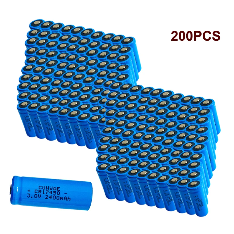 

200PC CR17450 CR17450SE 17450 3V 2400mAh for resistance Instrumentation equipment industrial control PLC lithium battery