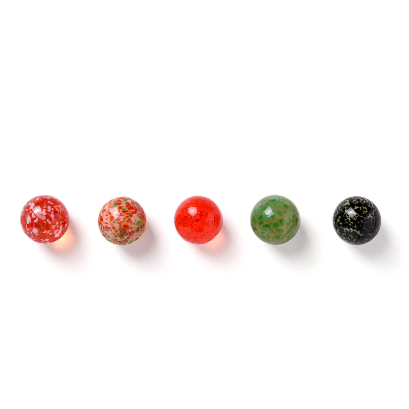 5pcs/Set 16MM Glass Ball Anti-stress Cream Console Game Pinball Small Marbles Pat Toys Parent- Child Beads Bouncing Ball