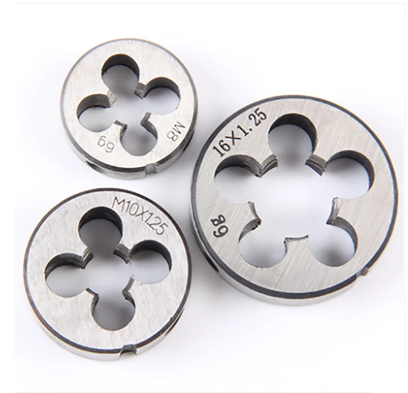Round Die Round Die Tap DieM5*0.5/M6/M6*0.75/M6*0.5/M7/M7*0.75 Right Hand Thread Die Metric Machine Screw Die Hand Tool