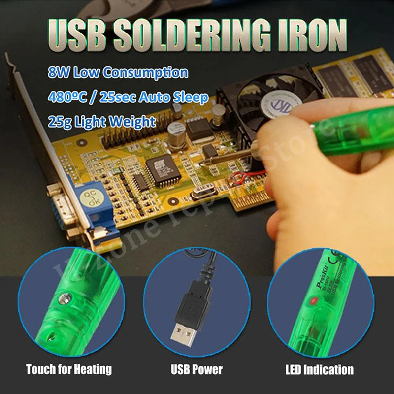 9in1 Proskit PK-324 portable soldering tool set USB soldering iron suitable for precision electronic computer motherboard repair