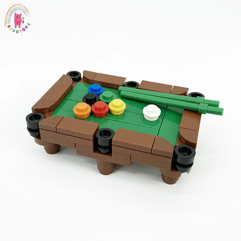 

MOC Modern Home Accessories Educational Building Blocks Assembling Toy Mini Billiard Table Compatible Major Brand Model Bricks