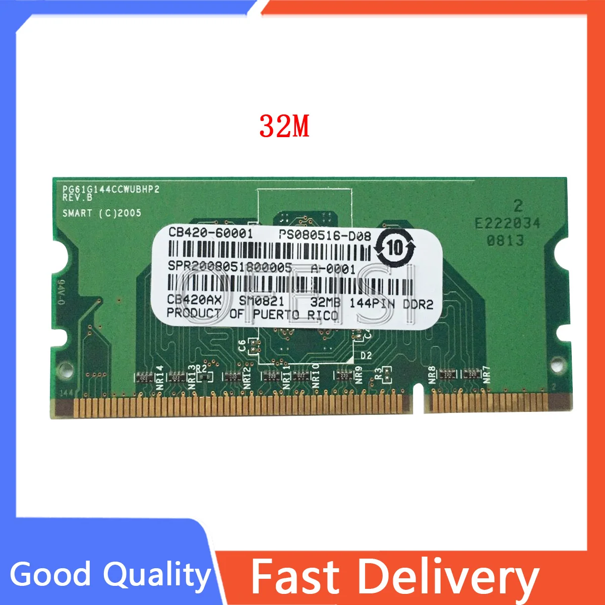 New CC409-60001 CB423A CB421-60001 Memory 64M 32M 16M For HP CP5225 5225 P3015 P2015 P3005 2055 1312 CP2025 1415