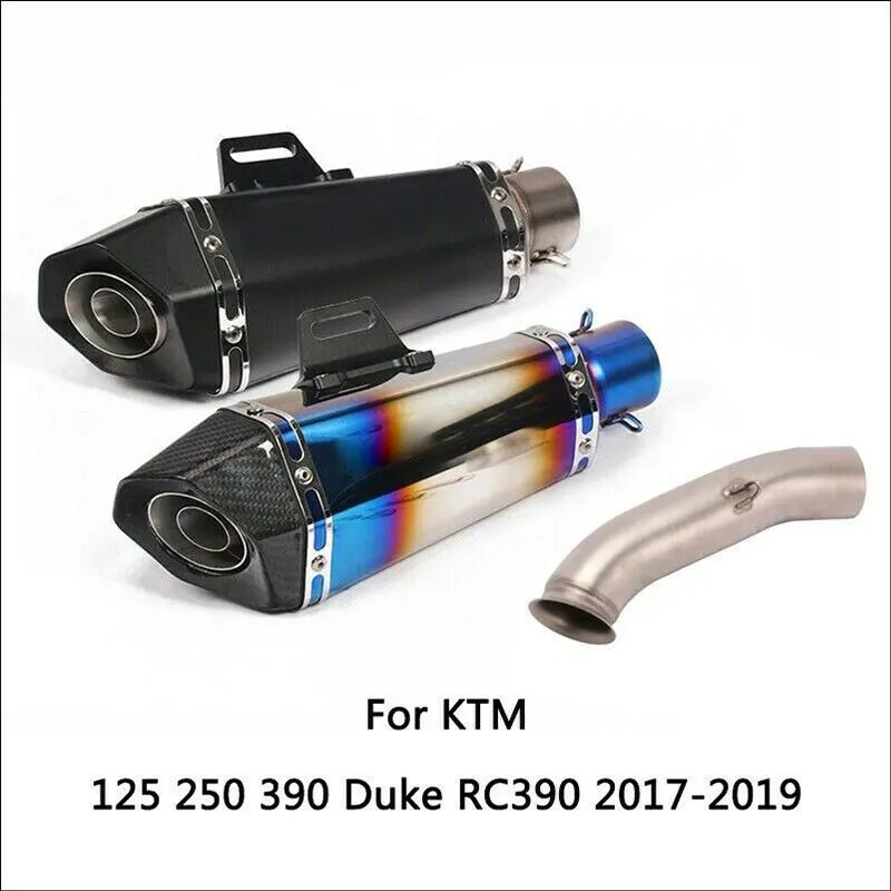 

For KTM DUKE 125 250 390 RC390 2017 2018 2019 Motorcycle Exhaust Tailpipe Middle Mid Link Pipe Muffler Connect Tube Stainless