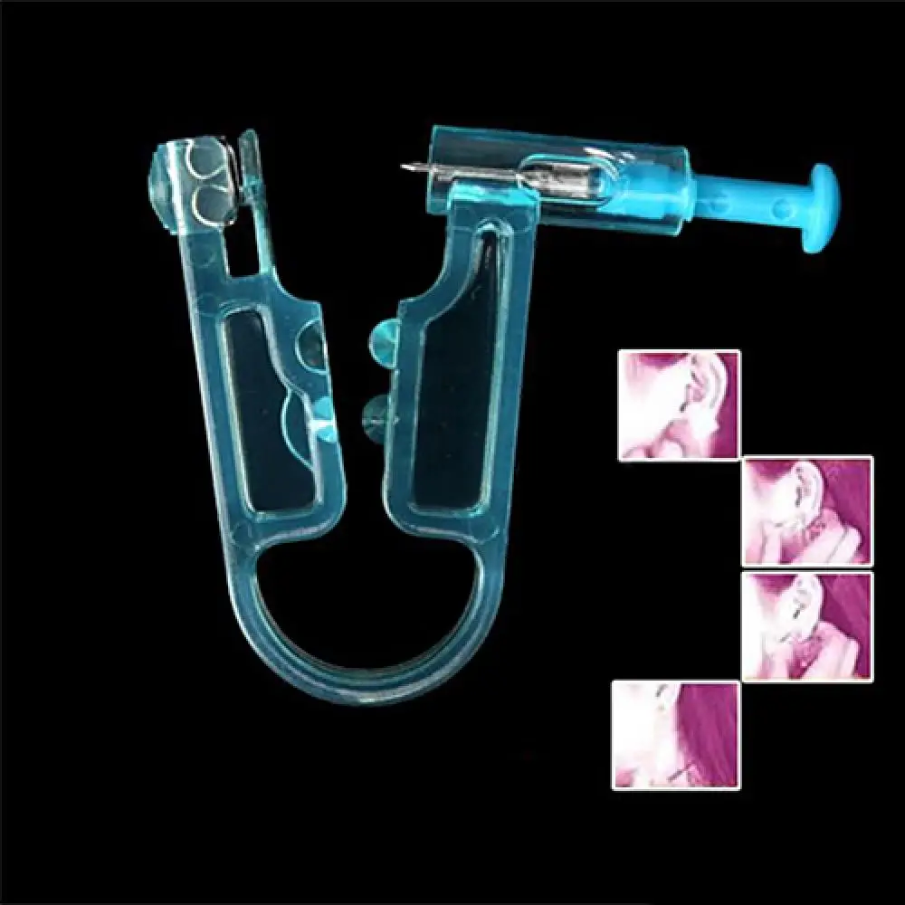 Kit de Piercing de oreja desechable, máquina de seguridad para desinfectar pendientes, tachuelas, CLip para la nariz, herramientas para Piercing de