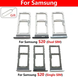 SIM Card Tray Slot Holder Replacement Repair Part For Samsung S20 S21 S20 Fe Mobile Phone Adapter SIM Chip Card