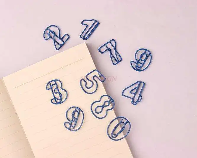 5pcs Digital Paper Clip Cartoon Paper Clip Bookmark Cute Small Paper Clip Shaped Paper Clip