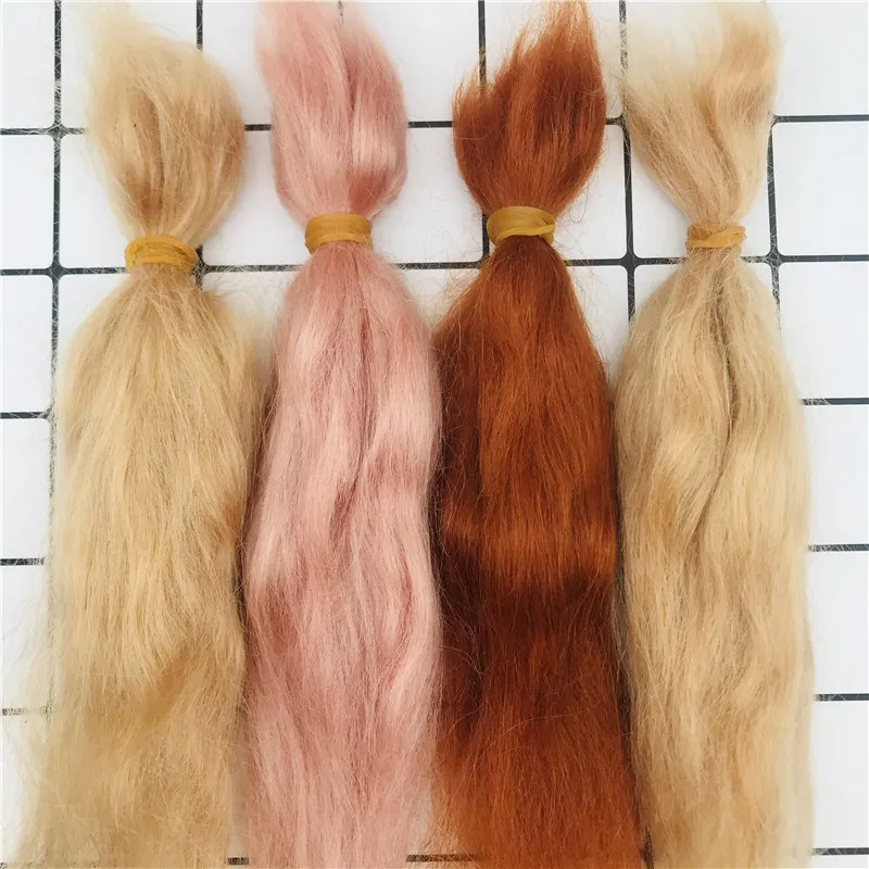 Top Kwaliteit 3 Kleuren Reborn Pop Mohair Hand Geworteld Pop Haar Pruik Accessoire Voor Sd/Bjd Pop