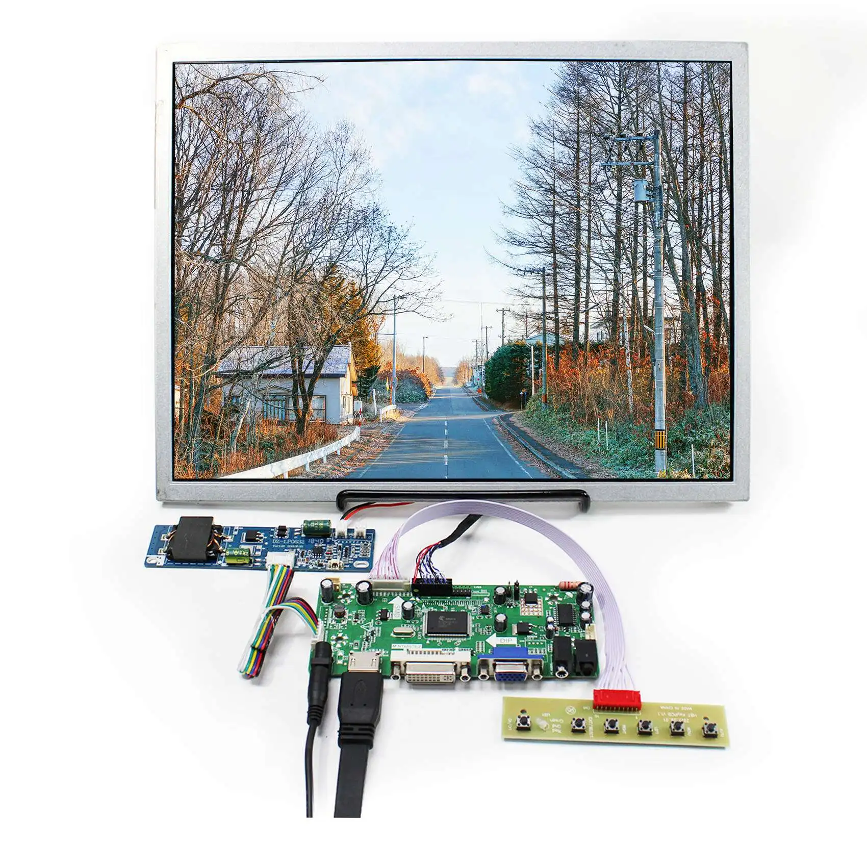 

15.0inch 1024X768 LCD Screen 15.0" High Brightness 1000nit For Sunlight Readable Display Panel with HD-MI DVI VGA LCD Board