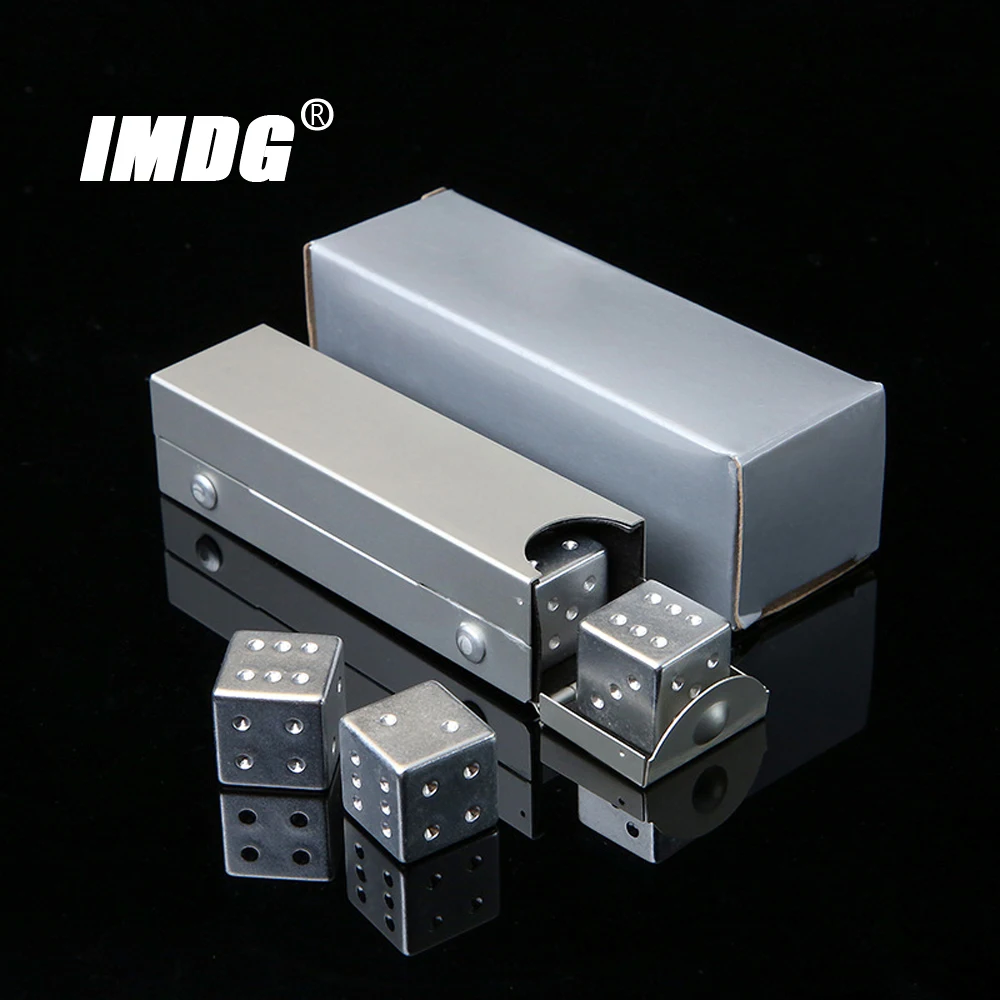 5pcs/pack New Colorful Aluminum Alloy Metal Dice 16mm Square Corner High Quality Boutique Game Dice