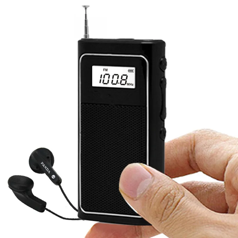 Pocket card mini charging FM radio broadcast semiconductor tf MP3 music player elderly speaker small horn headset walkman radios