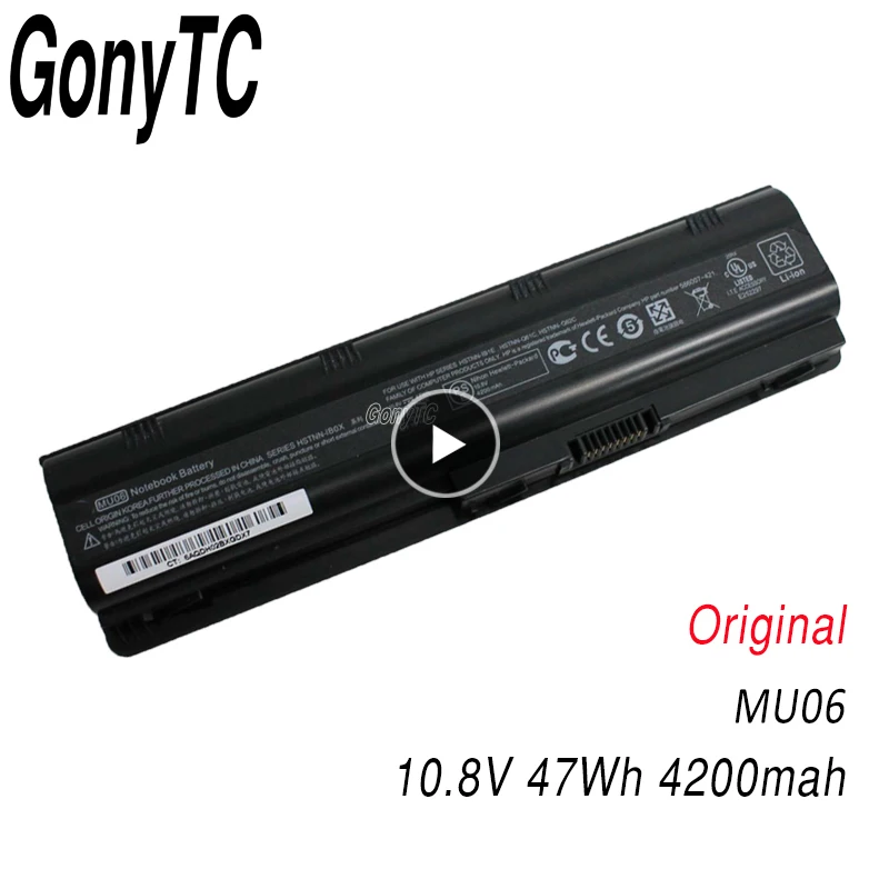 MU06 Black Laptop Battery For HP Notebook PC 593553-001 For Pavilion g4 G6 G7 G32 CQ42 593562-001 DM4 DV6 MU09 HSTNN-LB0W