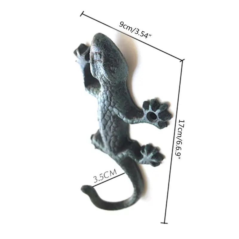 2024 New Retro House Lizard Garden Hook Key Hanger Garden Decoration Rack Wall Door Decor