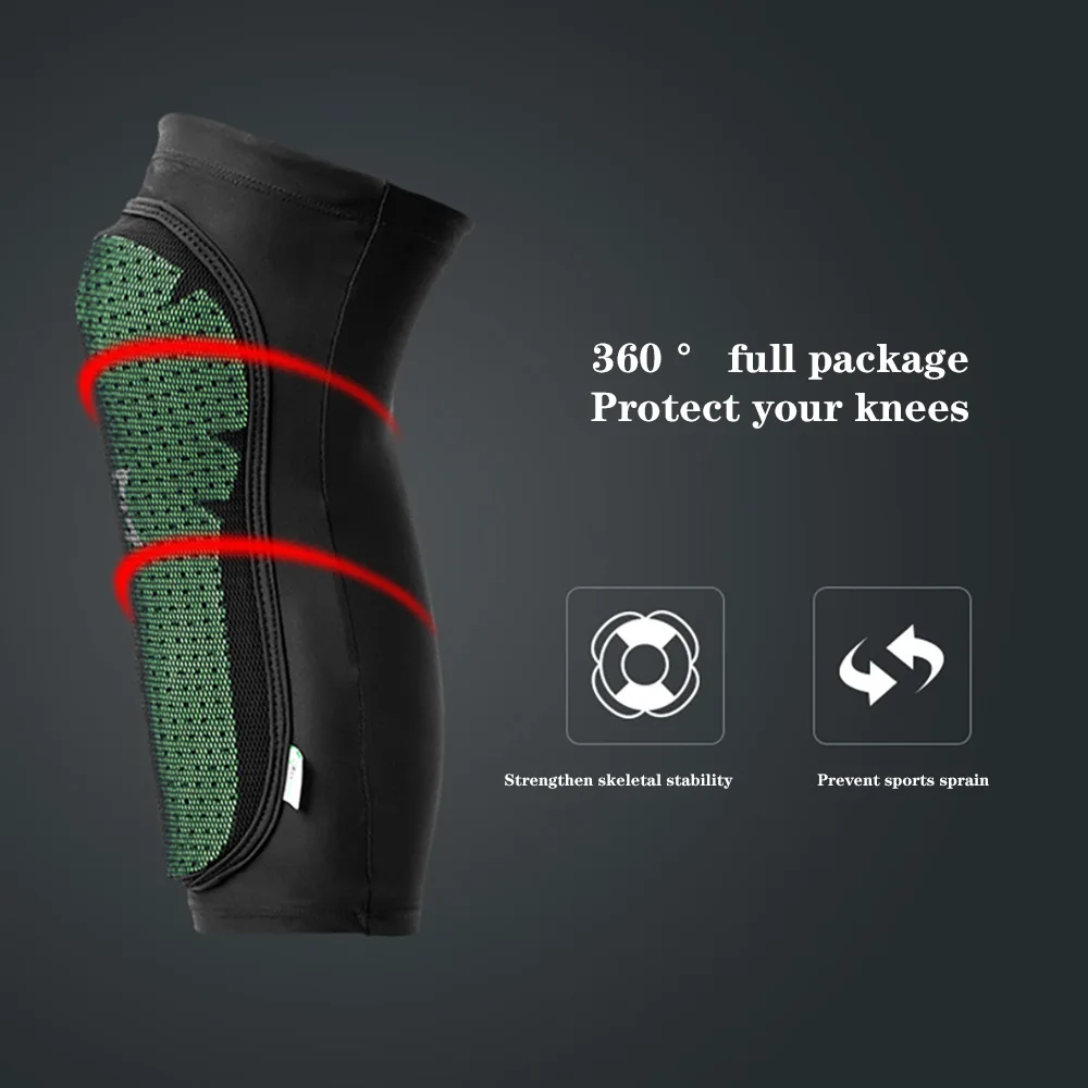 ROCKBROS Bicycle Anti-Collision Anti-Slip Knee Pads Outdoor Mountain Bike Protector Sports Long Knee Protector Rodilleras