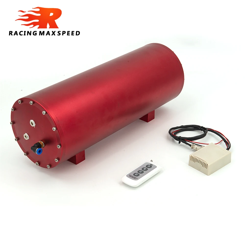 1.6 Gallon Air Tank Built-in 12V Solenoid Valve With Remote Controller Integrated Simple Air ride Suspension System 0-200 PSI