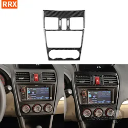 For Subaru Impreza WRX XV Crosstrek 2012 2013 2014 Carbon Fiber Central Multimedia Control Panel Stickers Car Accessories