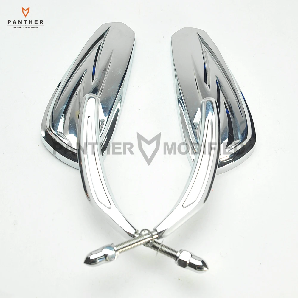 

Chrome Motorcycle Mirror Moto Side Rear View Mirrors With 8MM case for Harley Touring Softail Fat Boy Sportster FLHTK 883 1200