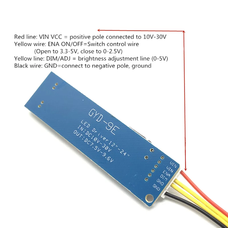 Pantalla LCD de 15, 17, 19, 22 y 24 pulgadas, barra de luz LED de doble puerto, tablero de corriente constante, tablero reductor, regulable, 12V-30v