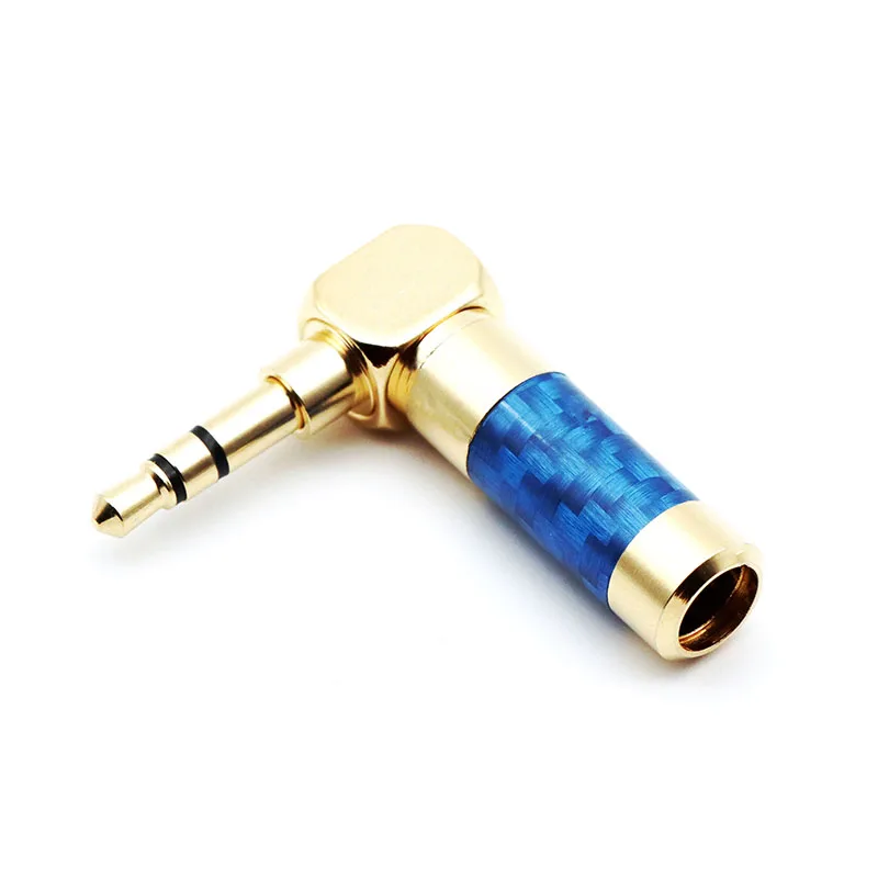 3.5mm Jack 3 Pole Plug Right Angle Earphone Plug Audio Jack DIY HiFi Headphone 90Degree Adapter Gold Plated Solder For 6mm Cable