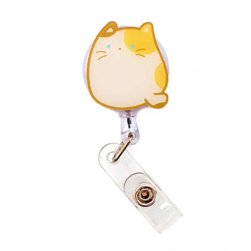 Porte-carte rétractable Style chat mignon et drôle, bobine de Badge, exposition d'infirmière, carte nominative pour fille et garçon