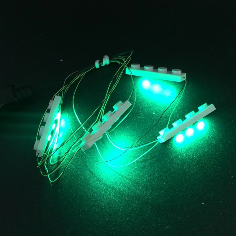 1 PCS Streifen Lichter mit Ziegel 4 In 1 USB LED Licht Up Kit Creator Haus Licht Zubehör Für Gebäude blöcke Modell Bricks Spielzeug