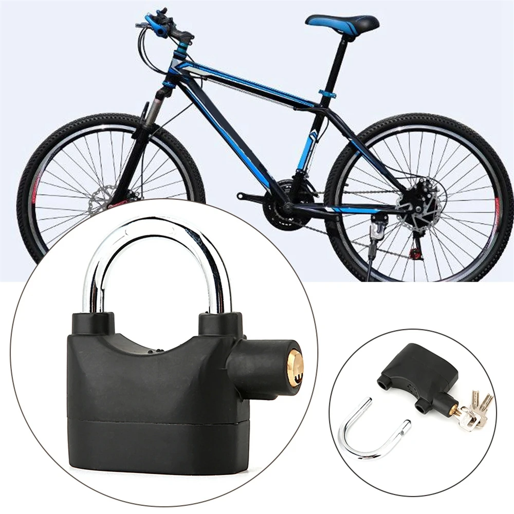 Waterproof Smart 110dB Siren Alarm Padlock Alarm Lock For Motorcycle Bike Bicycle Doors Windows Security With Alarm Pad Locks