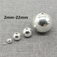 Sterling Silver Bulk Plain Seamless Round Ball Beads 2mm 2.5mm 3mm 4mm 5mm 6mm 8mm