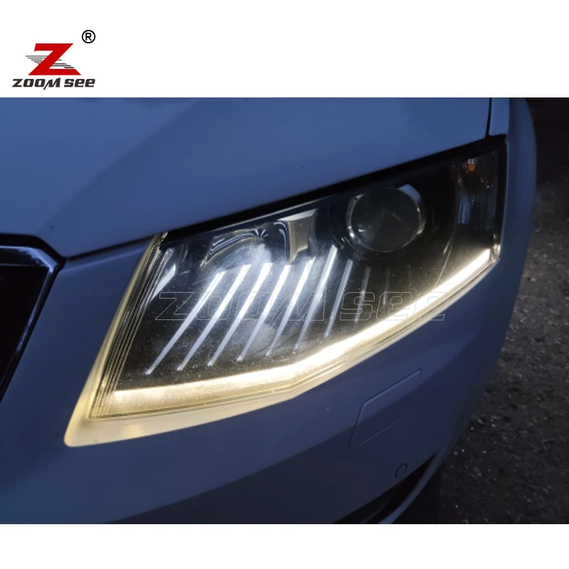 2 szt. Canbus biała dioda LED pozycja parkowania żarówka boczna dla Skoda Octavia 3 MK3 A7 z reflektorem ksenonowym (2013-2016) — zdjęcie 5