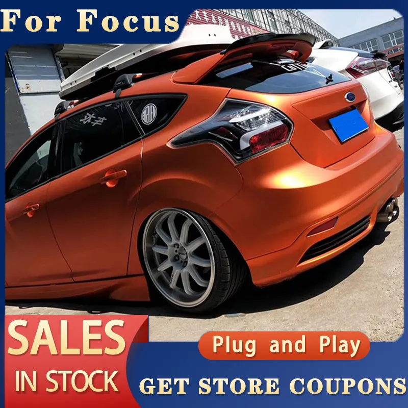 Car Styling for 2012 2013 2014 year for FORD Focus 3 hatchback LED Strip Tail Lamp rear lights back light Red color TJ