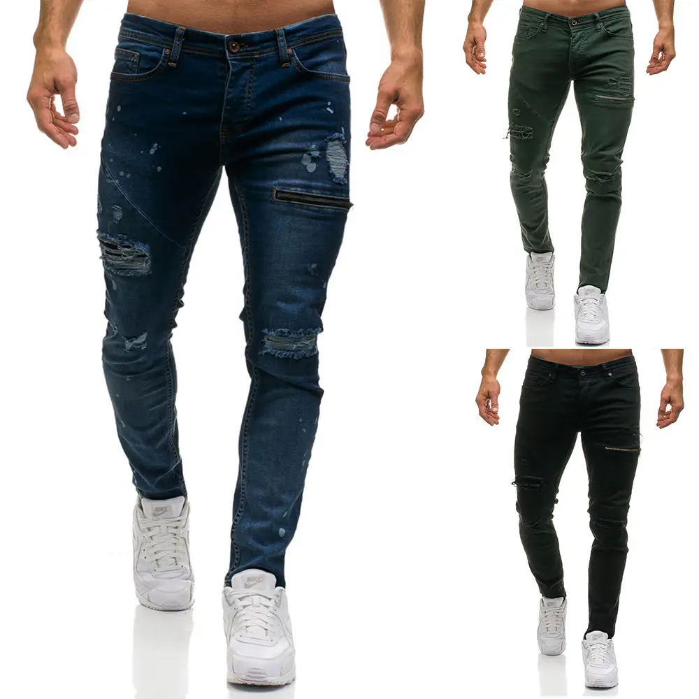 

2022 Casual Jeans Men jeans with Zip