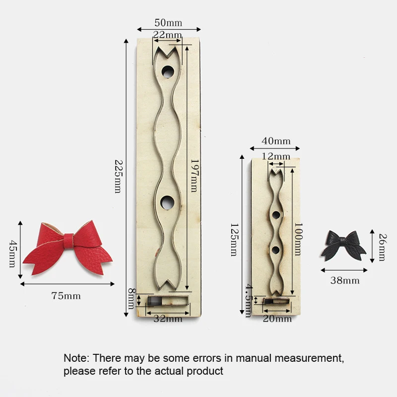 Śliczne łuk skórzany szablon nóż Die DIY Mini Bowknot narzędzie do rękodzieła formy do wykrawania wykrojnik rzemieślnicze narzędzie skórzane