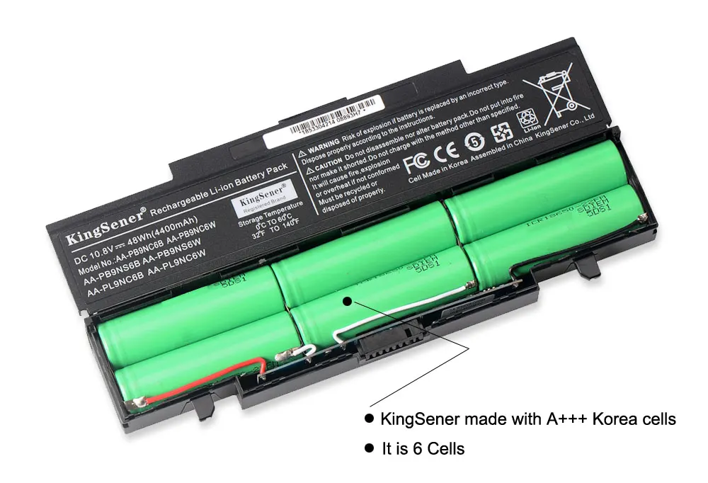 KingSener Ordinateur Portable Batterie Pour SamSung AA-PB9NC6B AA-PB9NS6B AA-PB9NC6W R467 R428 R429 R468 NP300 NP350 RV410 RV509 R530 4400mAh