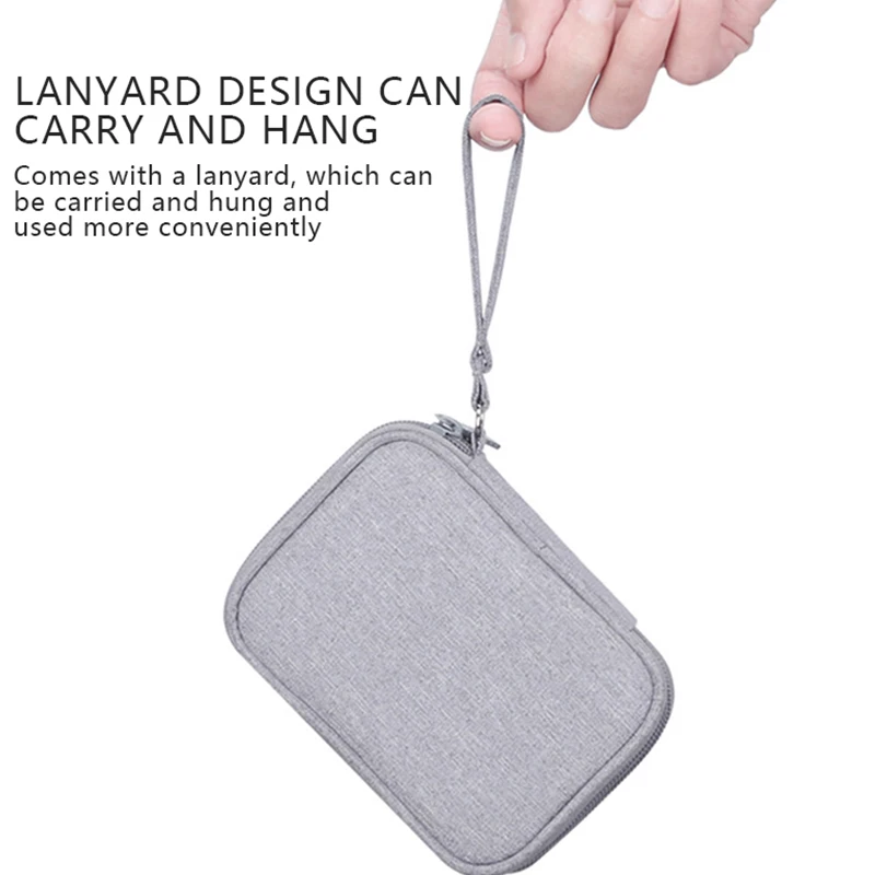 EVA 2.5인치 하드 드라이브 인클로저 보호용 보관 케이스(케이블 및 헤드폰 수납 공간 포함) 하드 드라이브 보관 솔루션