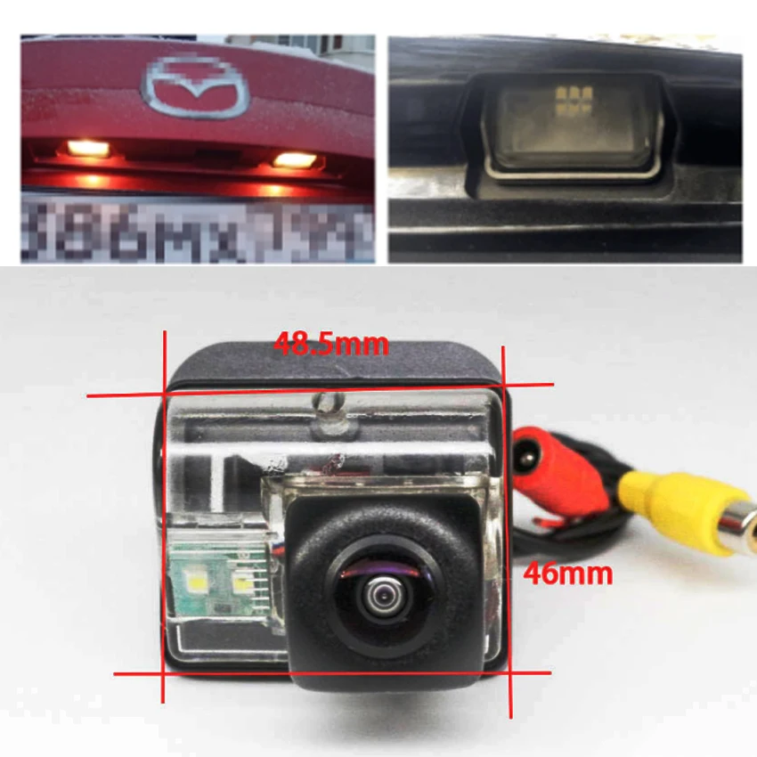 D 170 Degree Fisheye Lens Starlight Night Vision Car Rear View Reverse Backup Camera For Mazda3 CX-5 CX-7 CX-9 Mazda 3 Mazda 6