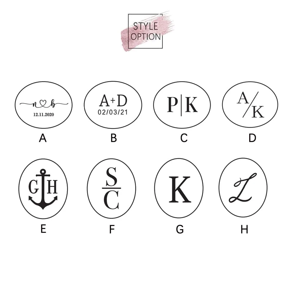 Personalized Oval Velvet Ring Box Custom Monogram Double Slot Ring Storage Box 7 Colors Engagement Wedding Decoration Handmade