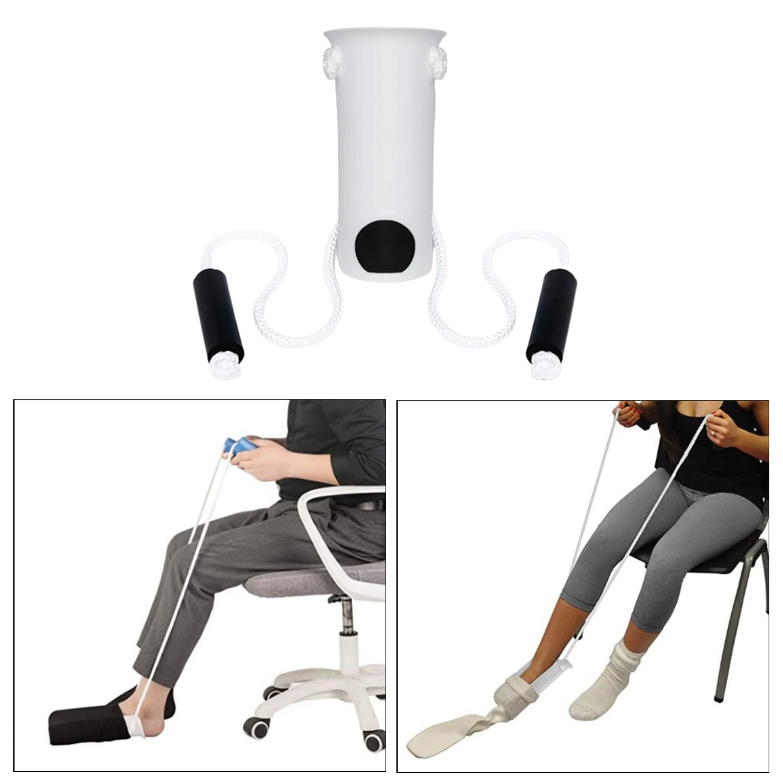 

Flexible Sock Stocking Aid Easy on Off Pulling Assist Device Put on Your Sock Without Bending White Sock Assist Slider