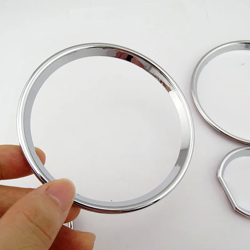 4pcs ABS Chrome Dashboard Bezel Trim Rings for BMW E32 E34 5/7 Series M5 Gauge Cluster Dial Dash Cover view 6